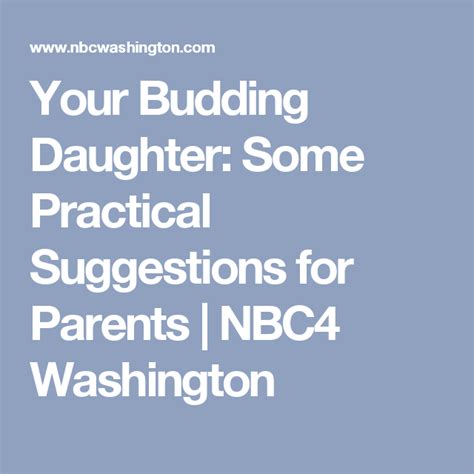 Your Budding Daughter: Some Practical Suggestions .